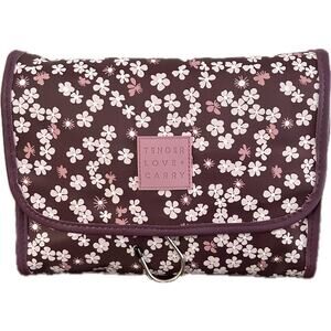 Tender Love and Carry Hanging Toiletry Bag Purple Flowers